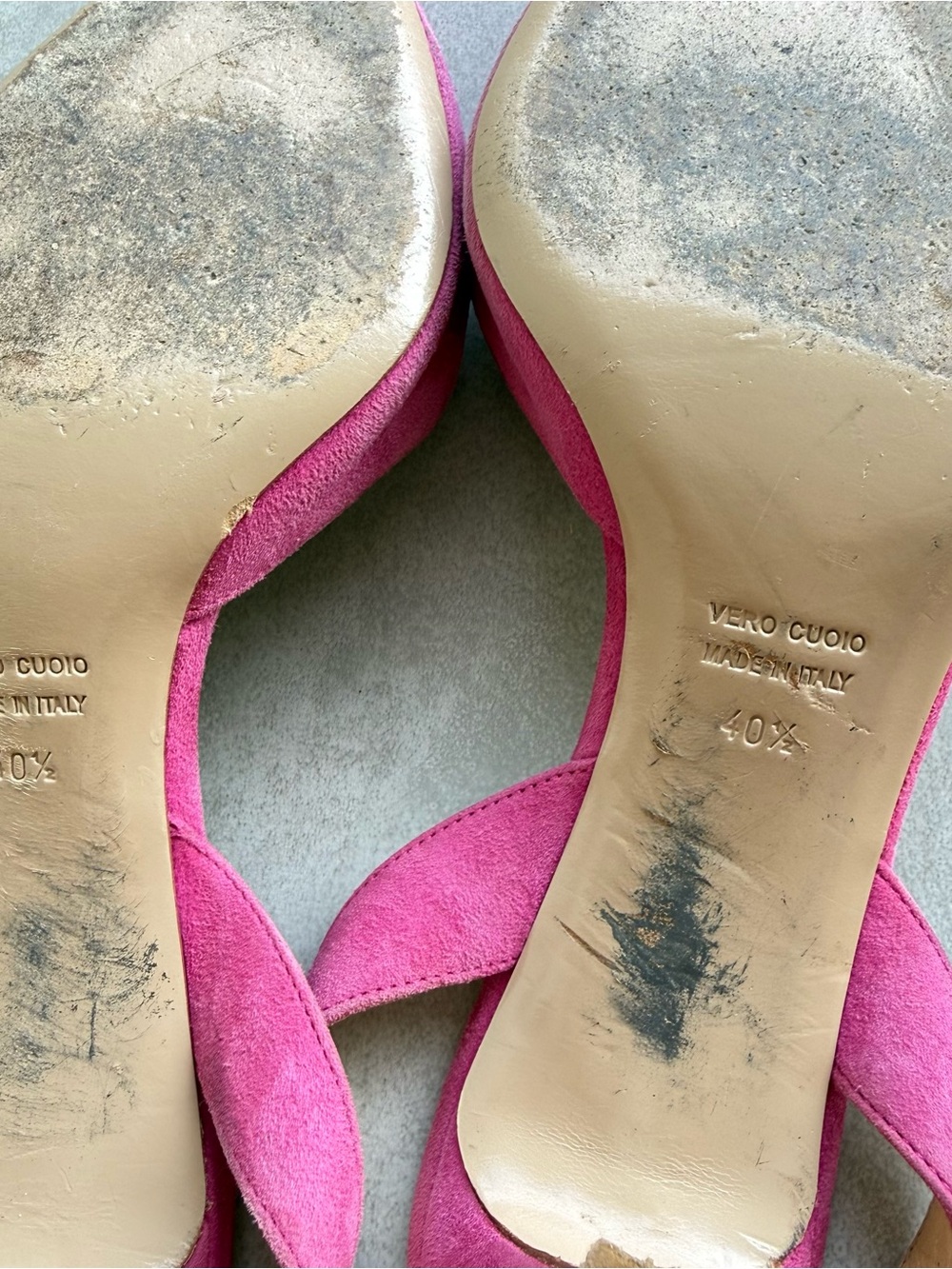 Barneys New York Pink Suede Pointed-Toe Slingback Heels shoes SZ 40.5 USA 10 - Picture 5 of 7